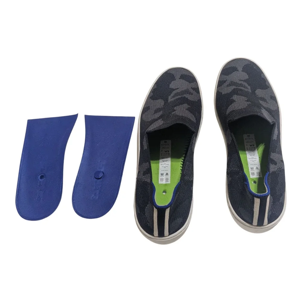 Rothy’s The Original Sneakers Slip On Shoes Camouflage Camo Gray‎ BlackSize 9